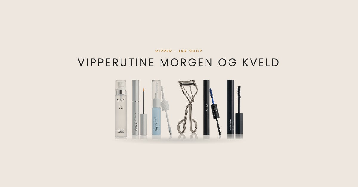 RevitaLash produkter til vipperutine morgen og kveld