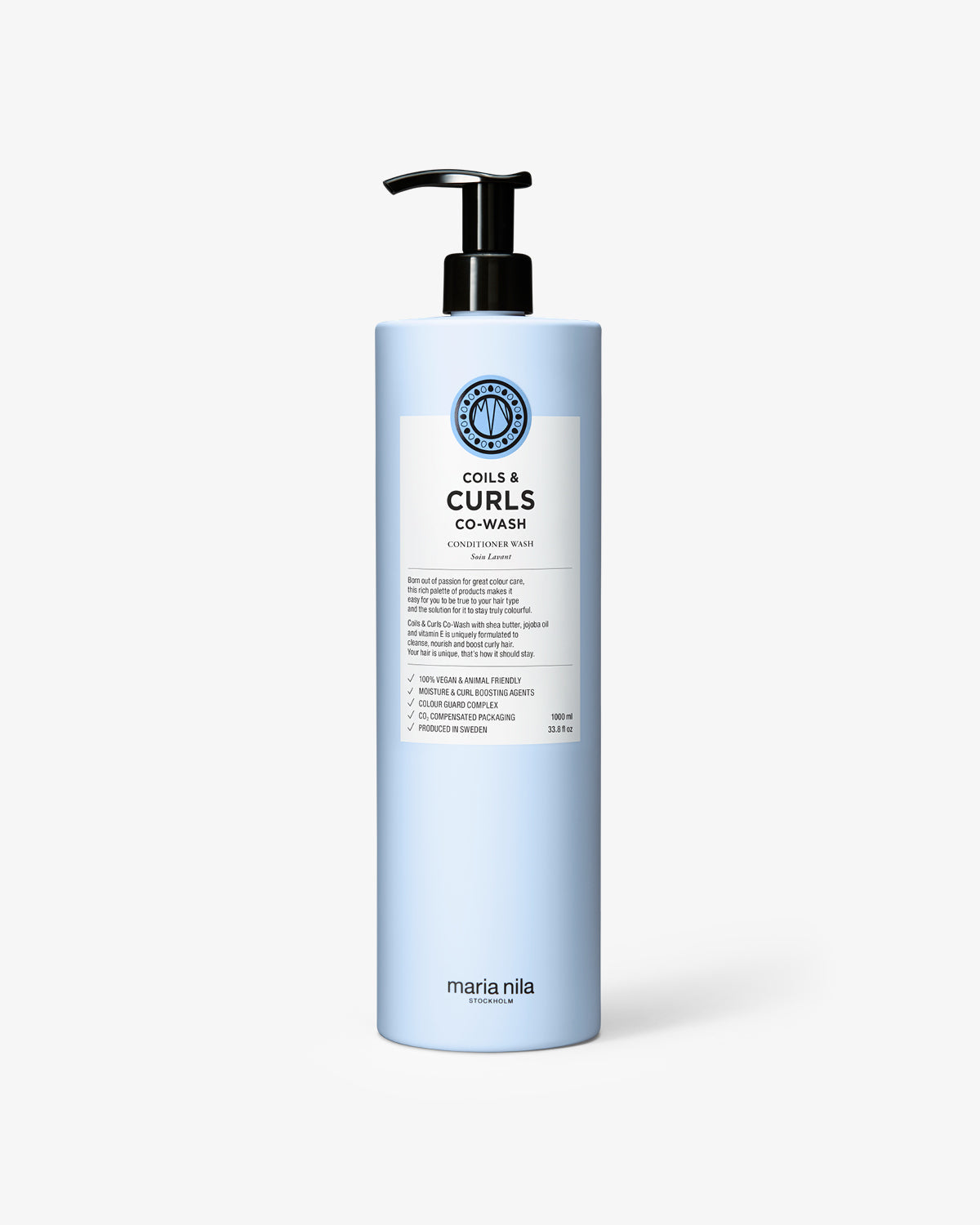 Maria Nila Coils & Curls Co-Wash 1000 ml vaskebalsam for krøllete hår