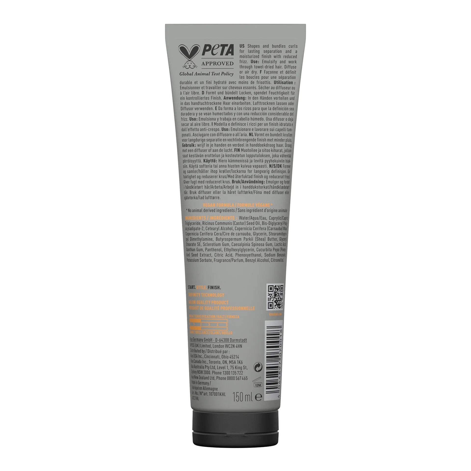 KMS, CURL UP Control Creme 150 ml(Ny Emballasje)