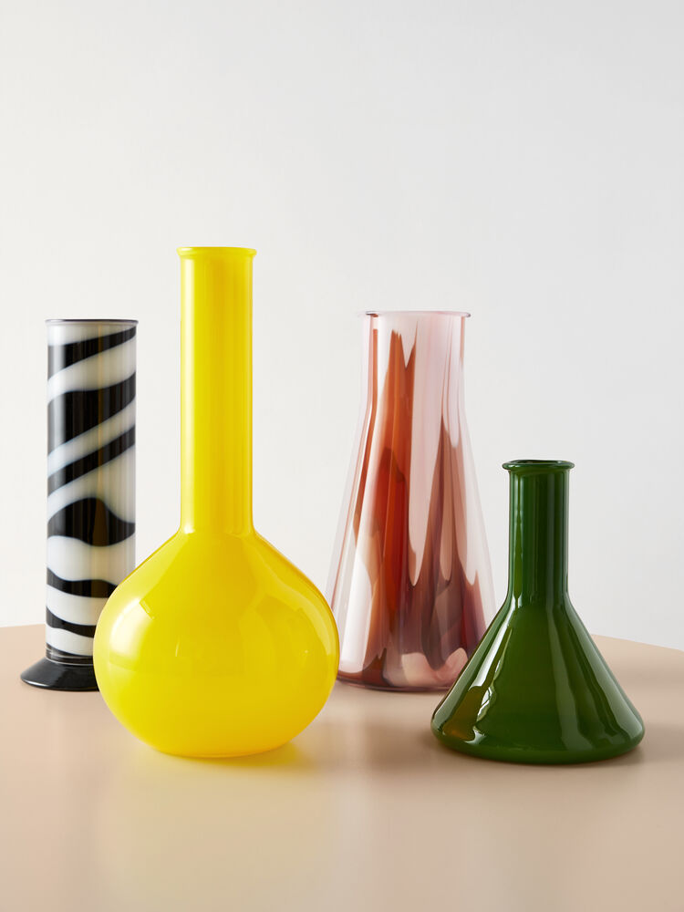 KostaBoda Lab erlenmeyer vase rød/hvit/rosa 305mm