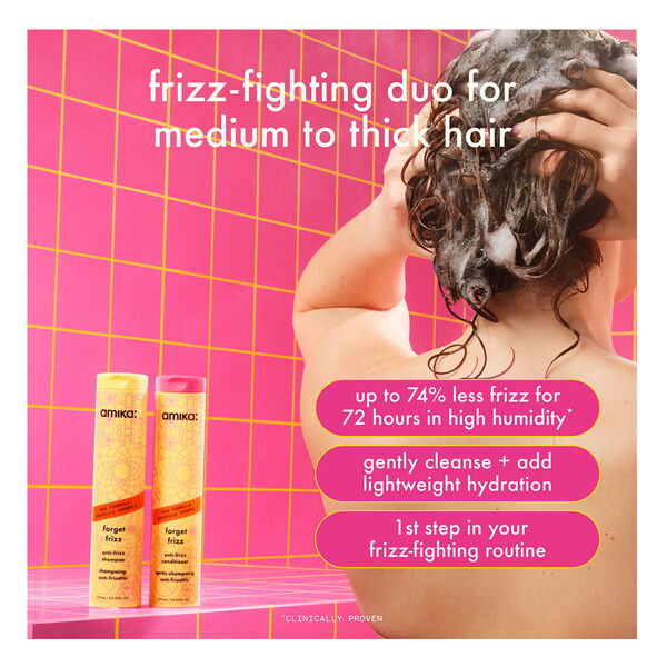 Amika, Forget Frizz Anti-Frizz Shampoo 1000ml - Sjampo - JK-Shop