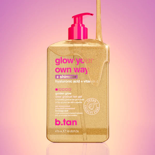 B.Tan Glow Your Own Way Shimmer Gradual Self Tan Gel - Selvbruning - JK-Shop