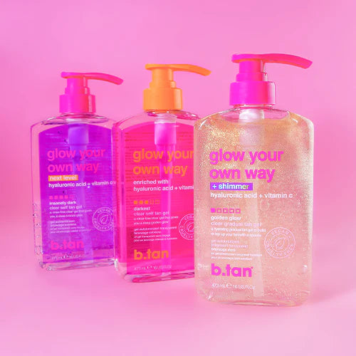 B.Tan Glow Your Own Way Shimmer Gradual Self Tan Gel - Selvbruning - JK-Shop