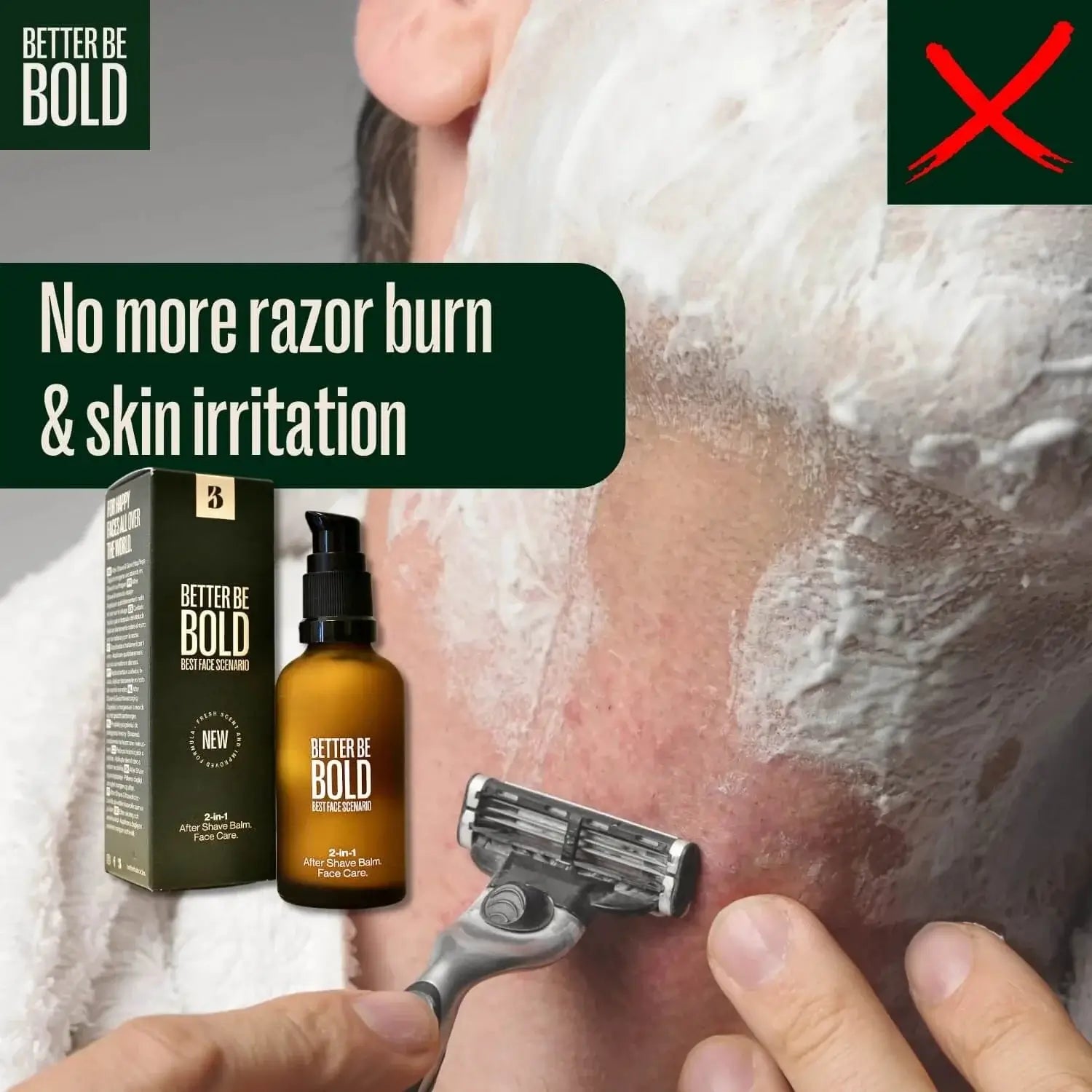 Better Be Bold, 2in1 Aftershave Balm & Face Cream-Ansiktskrem-JKSHOP
