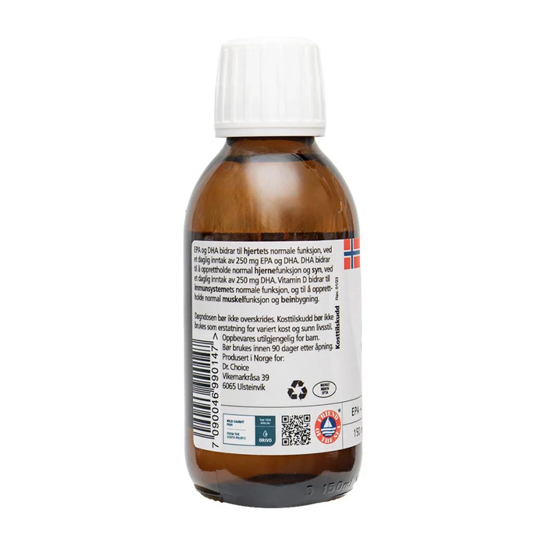 Easy Choice - Flytende Høykonsentrert Omega 3 med D3+K2+E - 150ml