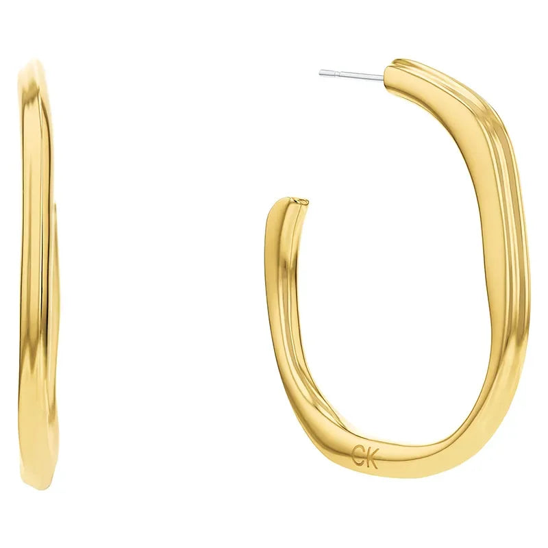 CALVIN KLEIN EARRINGS SCULPTURAL - - JK-Shop