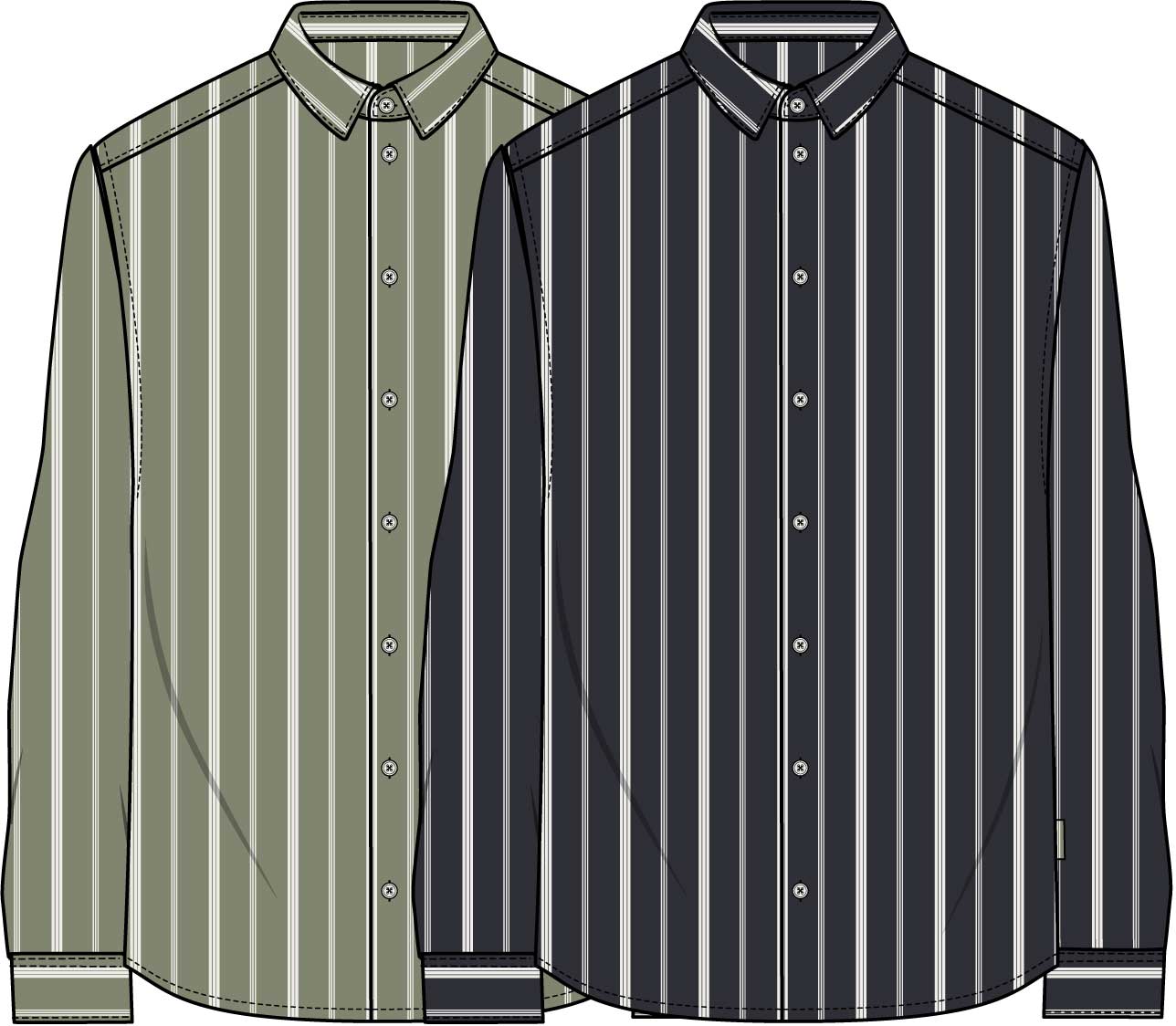 CASUAL FRIDAY, ACHTON 0348 STRIPED SHIRT - Skjorter Herre - JK-Shop
