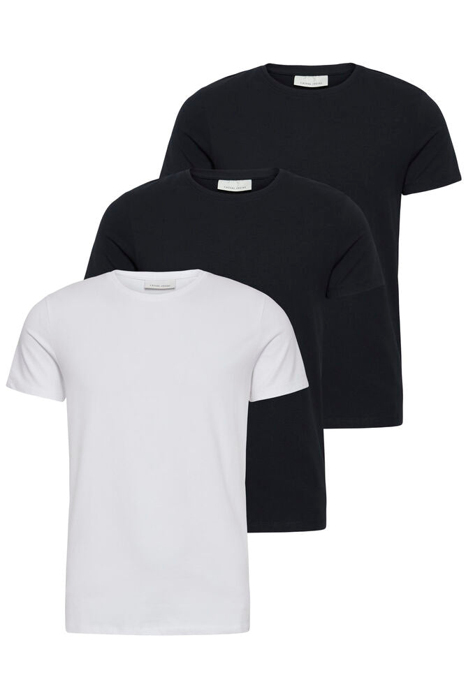 CASUAL FRIDAY, DAVIDE CREW NECK 3-PACK TEE - T-skjorter - JK-Shop