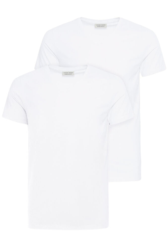 CASUAL FRIDAY, LINCOLN V-NECK TEE 2-PACK - T-skjorter - JK-Shop