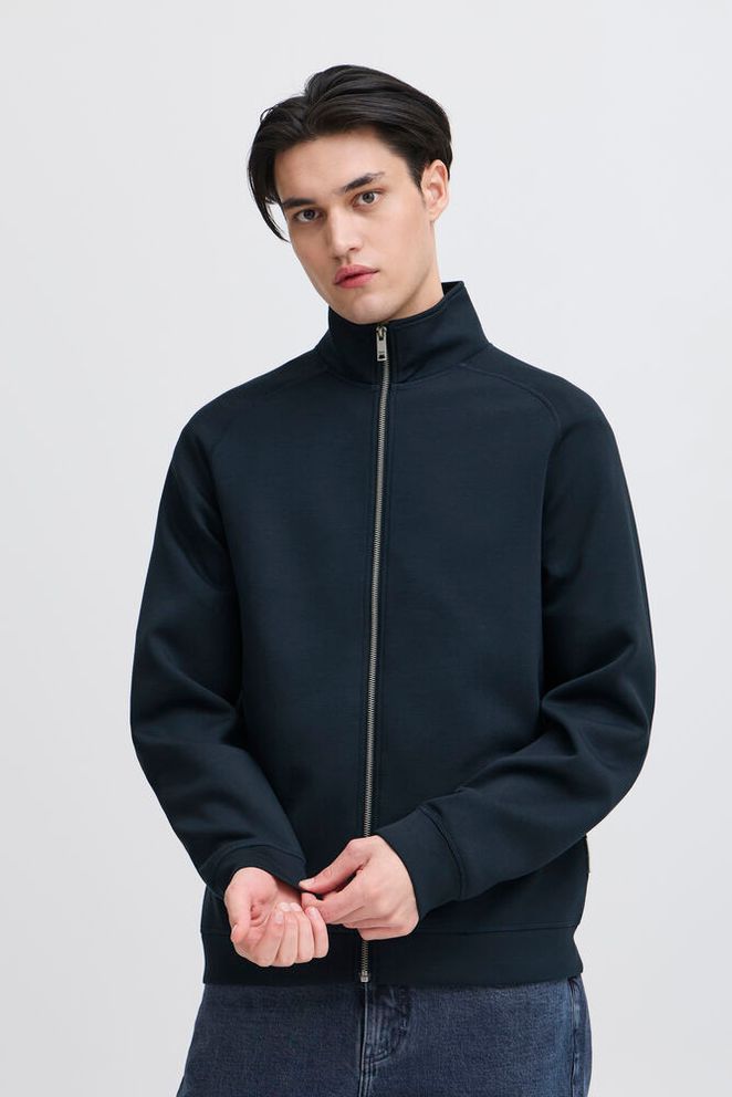 CFSIGURD ZIPTHROUGH SWEA, Dark Navy - Jakker - JK-Shop