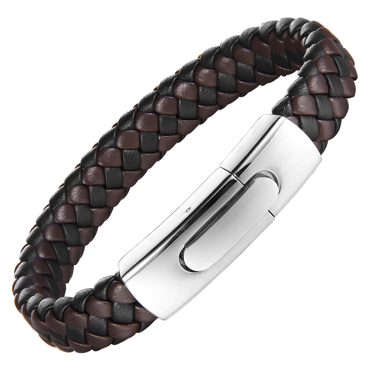 Dual Weave Magnetico - Flettet Lærarmbånd - Armbånd - JK-Shop