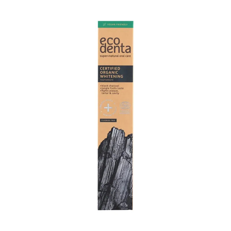 Ecodenta, Whitening Tannkrem med Kull Uten Fluor 75 ml - Tannkrem - JK-Shop