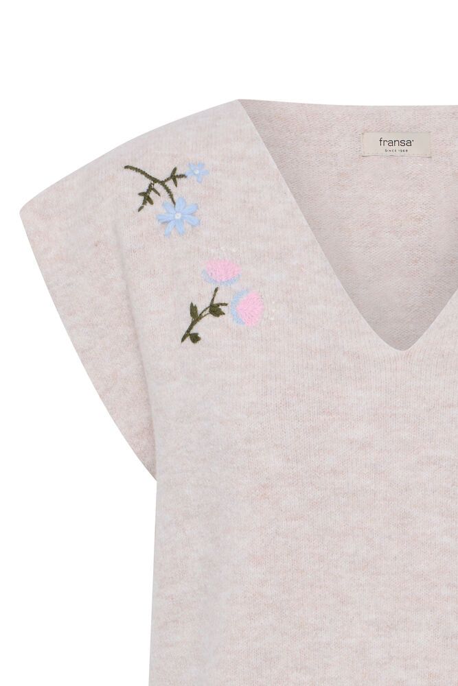 FRANSA, FLOWER VE 1 - Strikk & cardigans - JK-Shop