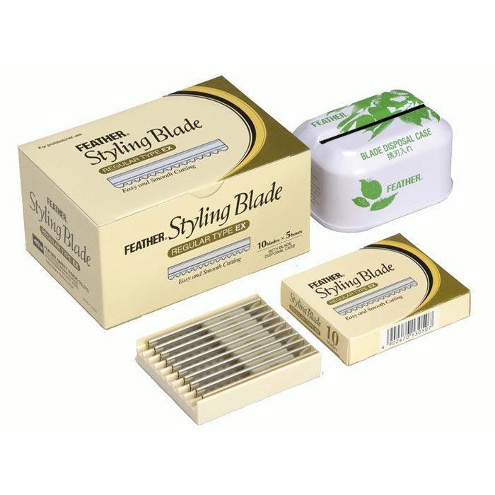 Feather Styling Blade Regular Type EX, 10 blader - Barberblad - JK-Shop