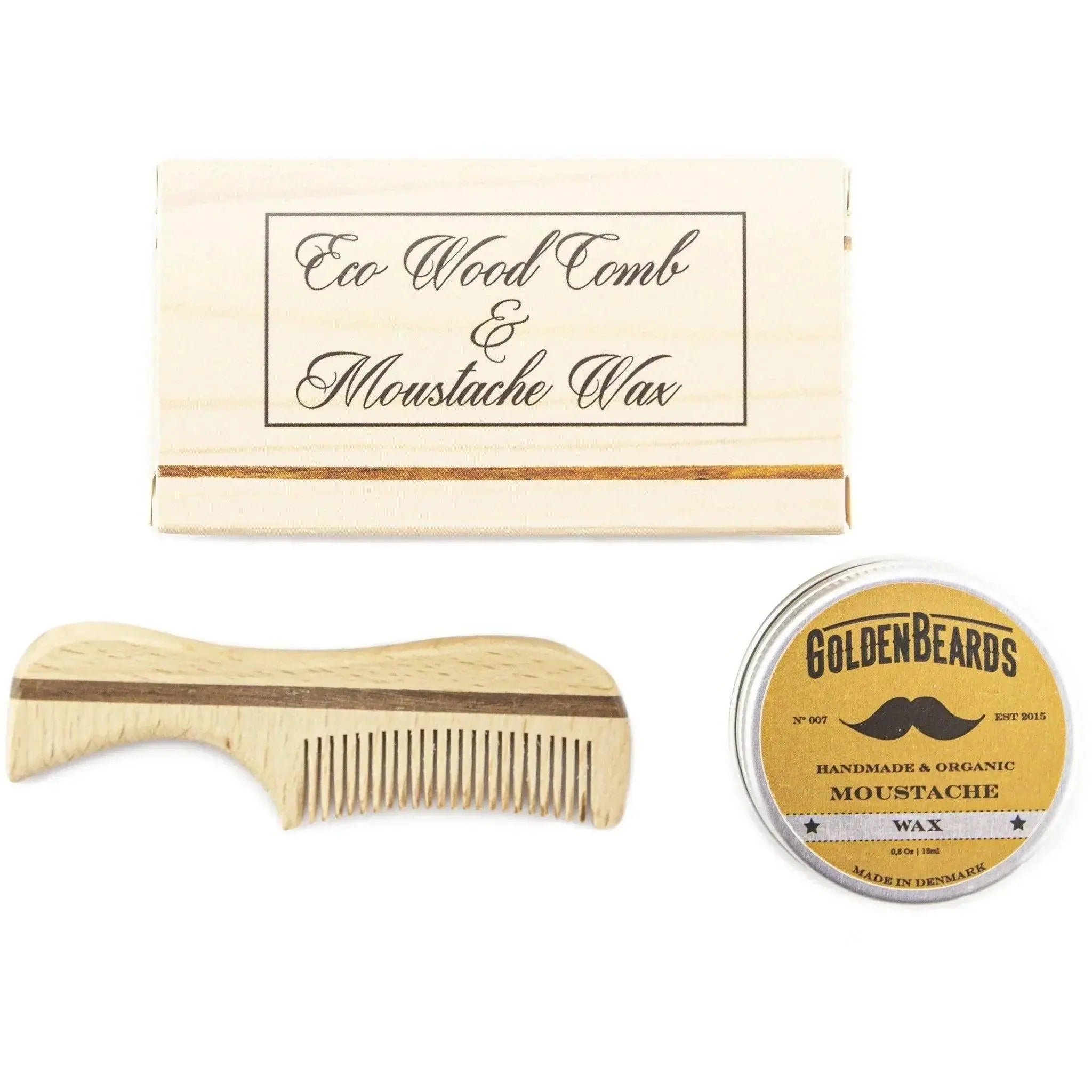 Golden Beards Bartevoks med kam-Skjeggsett-JKSHOP