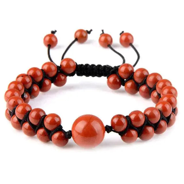 Håndlagde flettede doble natursteinsarmbånd-Armbånd-JKSHOP