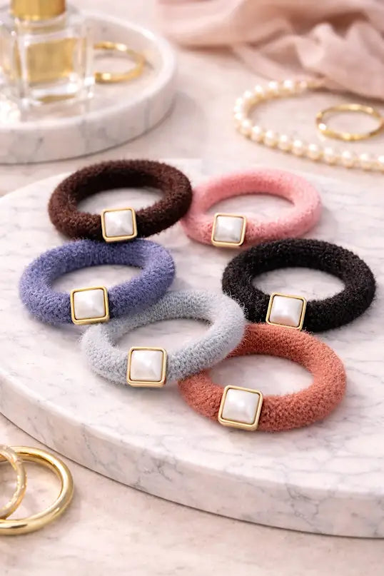 Hoops Soft Fluffy Rusty Red - Hårstrikk - JK-Shop