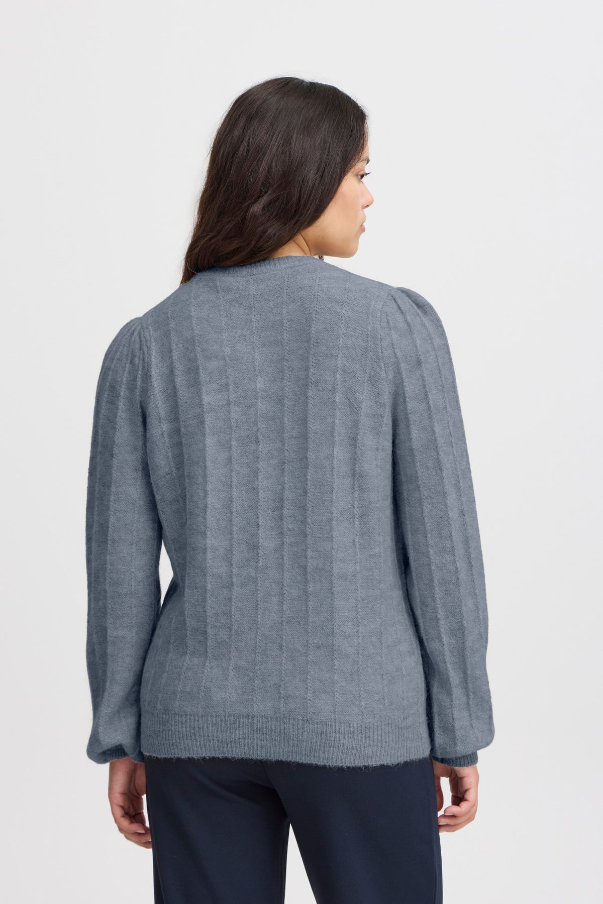 Ichi Kamara Cardigan Blue Mirage - Strikk & cardigans - JK-Shop