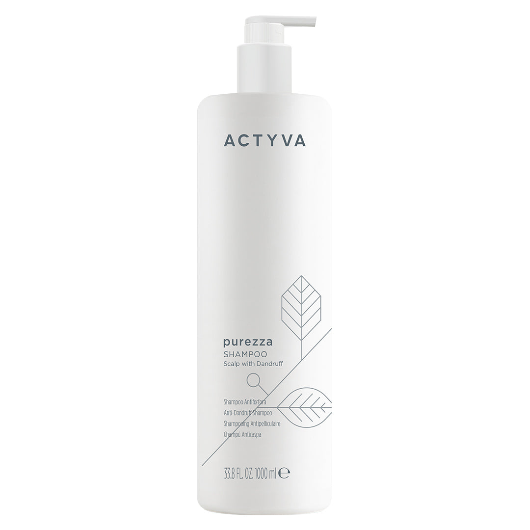 Actyva Purezza Shampoo 1000 ml – Dyprensende med Fokus på Hodebunn & Skjellag