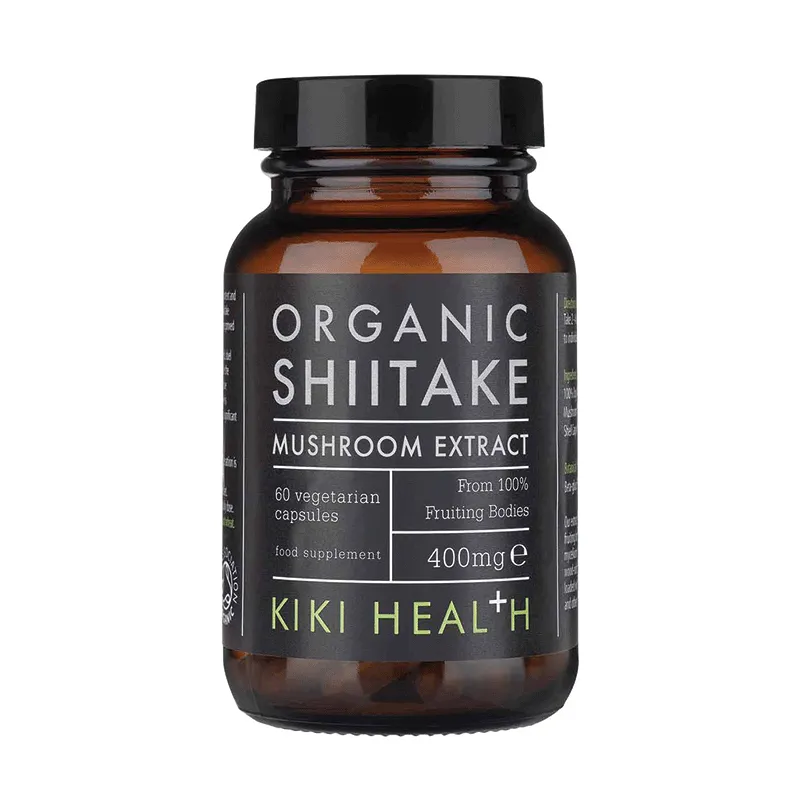 KIKI HEALTH ORGANIC SHIITAKE EXTRACT 400 MG 60 KAPSLER - - JK-Shop