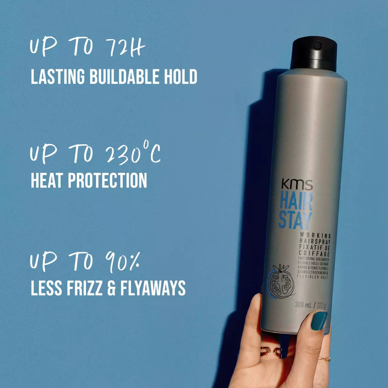 KMS, HairStay Working Hairspray 75 ml - Hårspray - JK-Shop