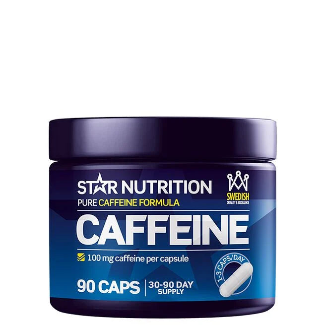 Koffeintabletter 100 mg 90 kapsler - Singel Ingrediens - JK-Shop