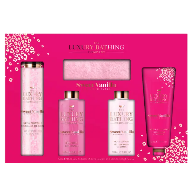 LBC Ultimate Indulgence Kit Sweet Vanilla & Almond Glaze - Såpe - og lotionsett - JK-Shop