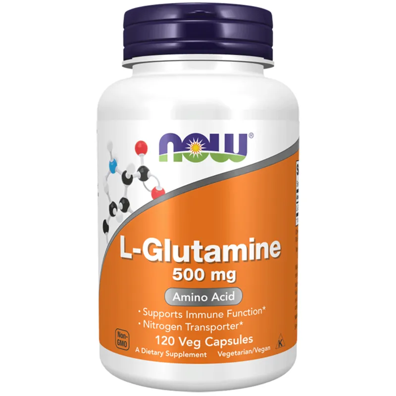 NOW L-GLUTAMINE 500 MG 120 VCAPS - L-Glutamine - JK-Shop
