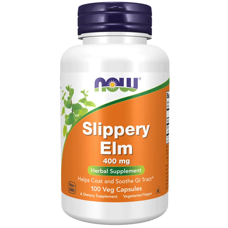 NOW SLIPPERY ELM 400 MG 100 VCAPS - Vitaminer & kosttilskudd - JK-Shop