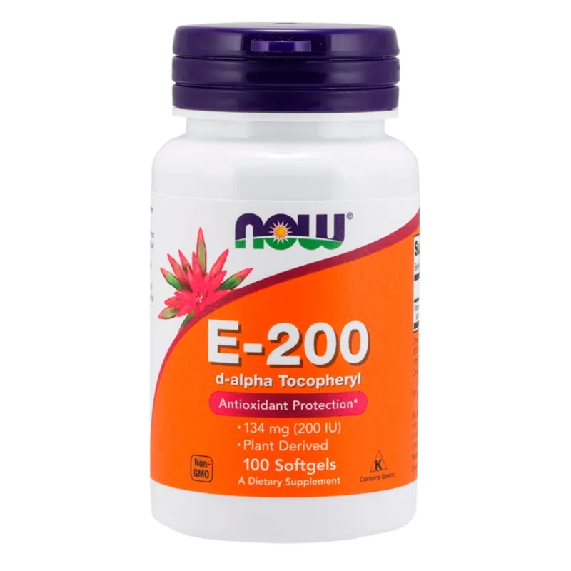 NOW VITAMIN E-200 100 SGELS - Vitaminer & kosttilskudd - JK-Shop
