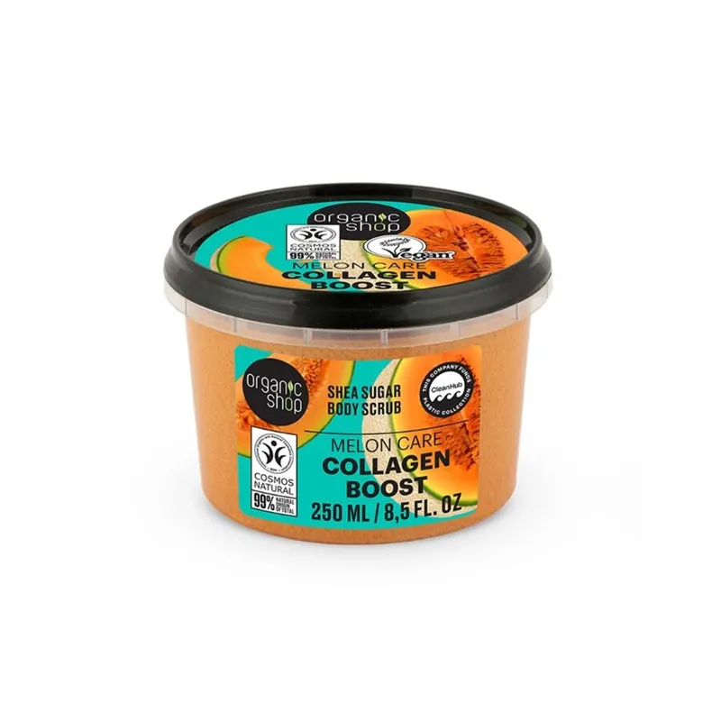 ORGANIC SHOP COLLAGEN BOOST SHEA SUGAR BODY SCRUB 250ML - Dusjkrem - JK-Shop