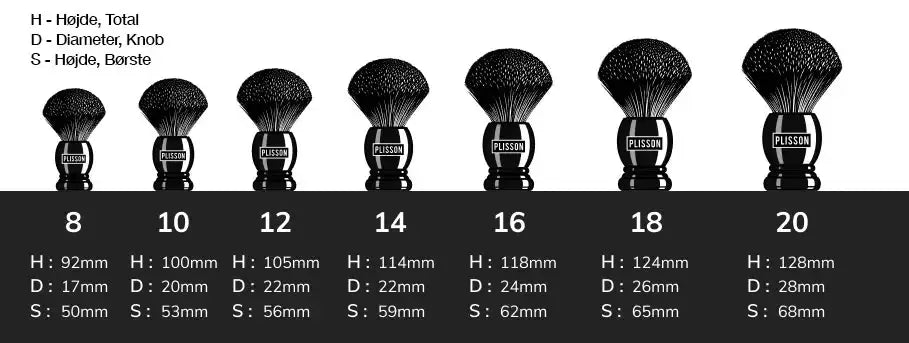 Plisson Shaving Brush, European White Badger & Ebony- Size 12-Barberkost-JKSHOP