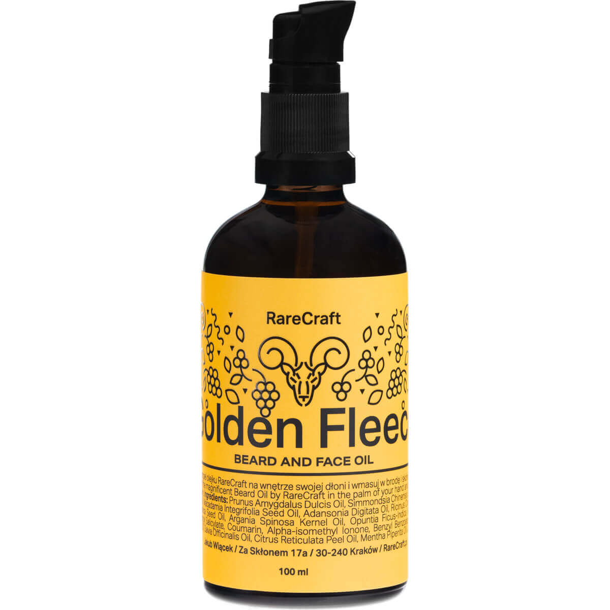 RareCraft Golden Fleece, Beard Oil 100ml-Skjeggolje-JKSHOP