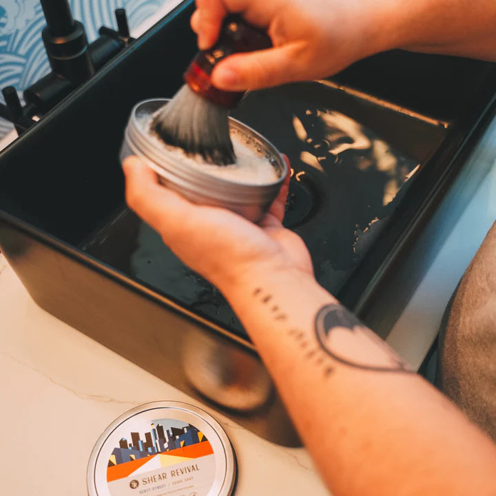 SHEAR REVIVAL Scott Street Shave Soap- Orange & Oakmoss - Barbersåpe - JK-Shop