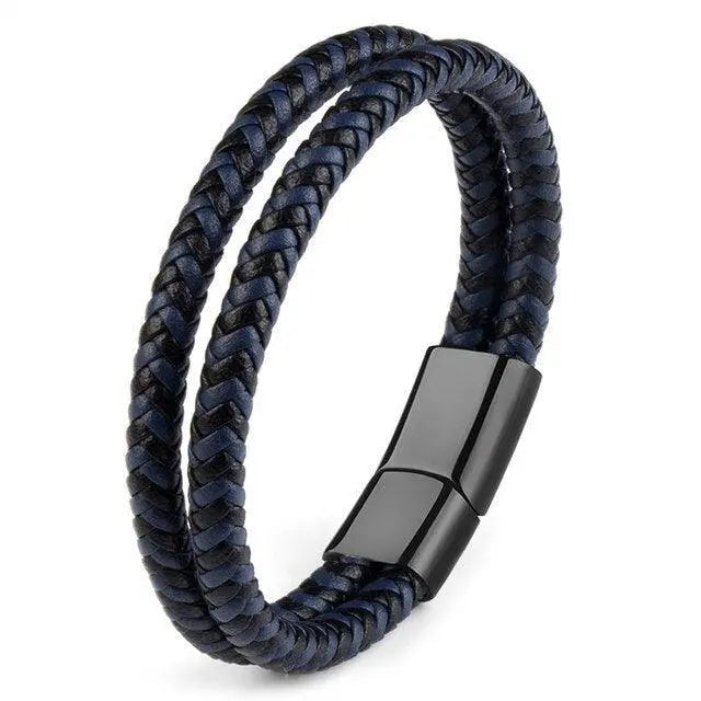 Skinn armbånd med dobbel tau-Armbånd-JKSHOP