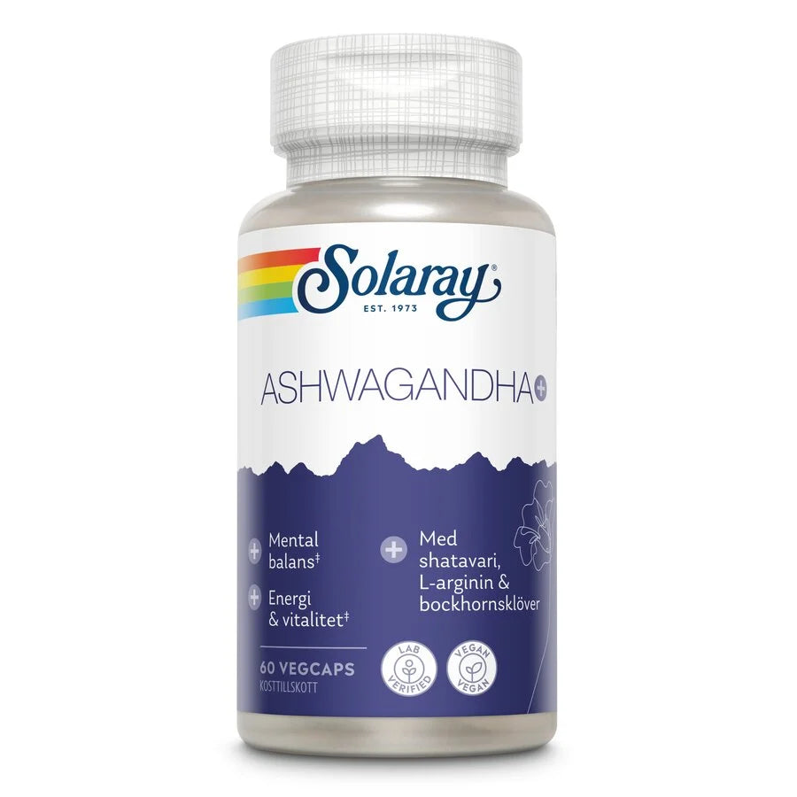 Solaray Ashwagandha+ 60 kaps - Individuelle Aminosyrer - JK-Shop