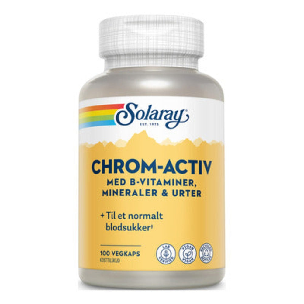 Solaray kromactiv 100 tabletter - Vitaminer og kosttilskudd - JK-Shop