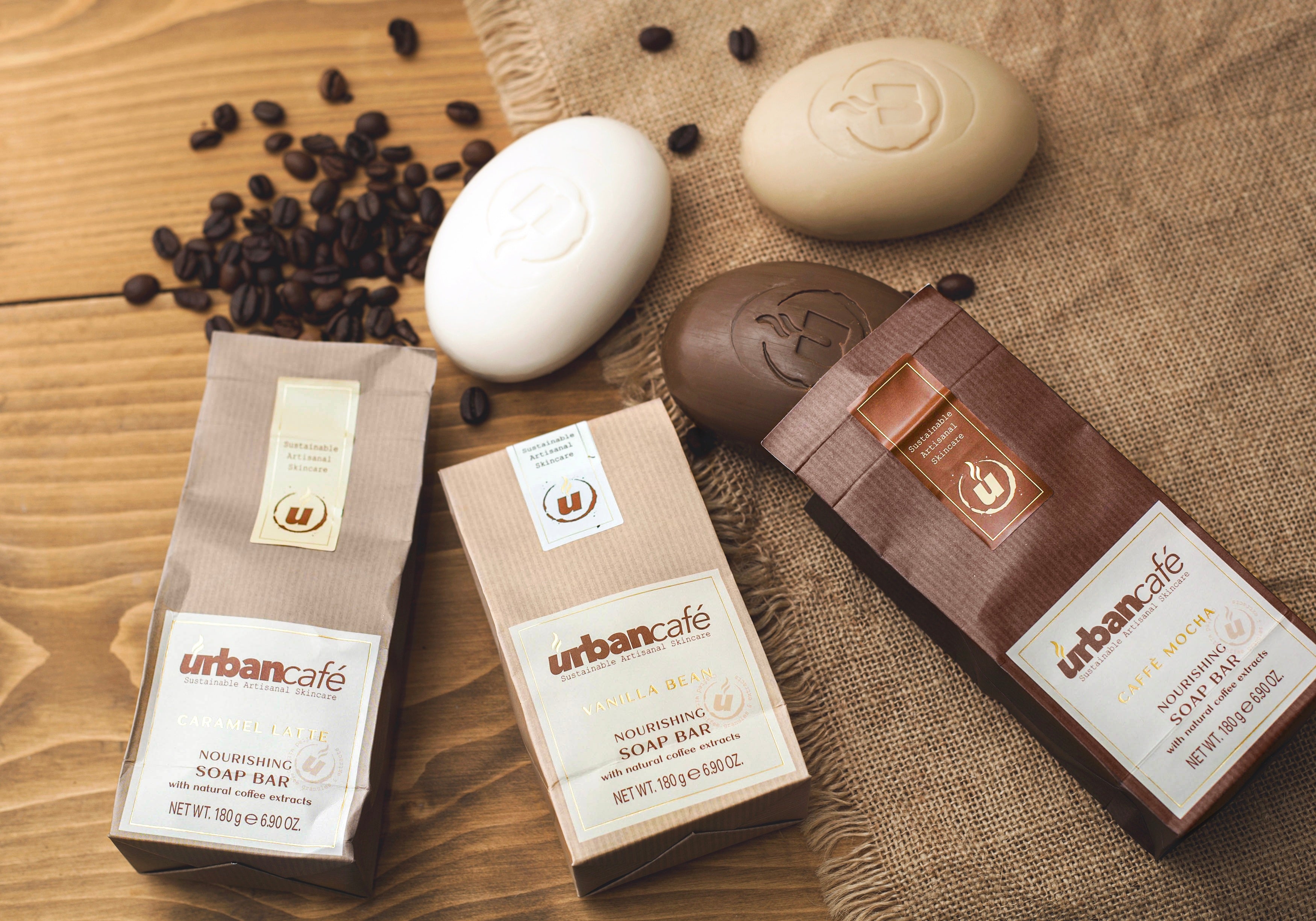 Somerset Urban Café Range Coffee Infused Soap Bar - 3 dufter - Såpe - JK-Shop