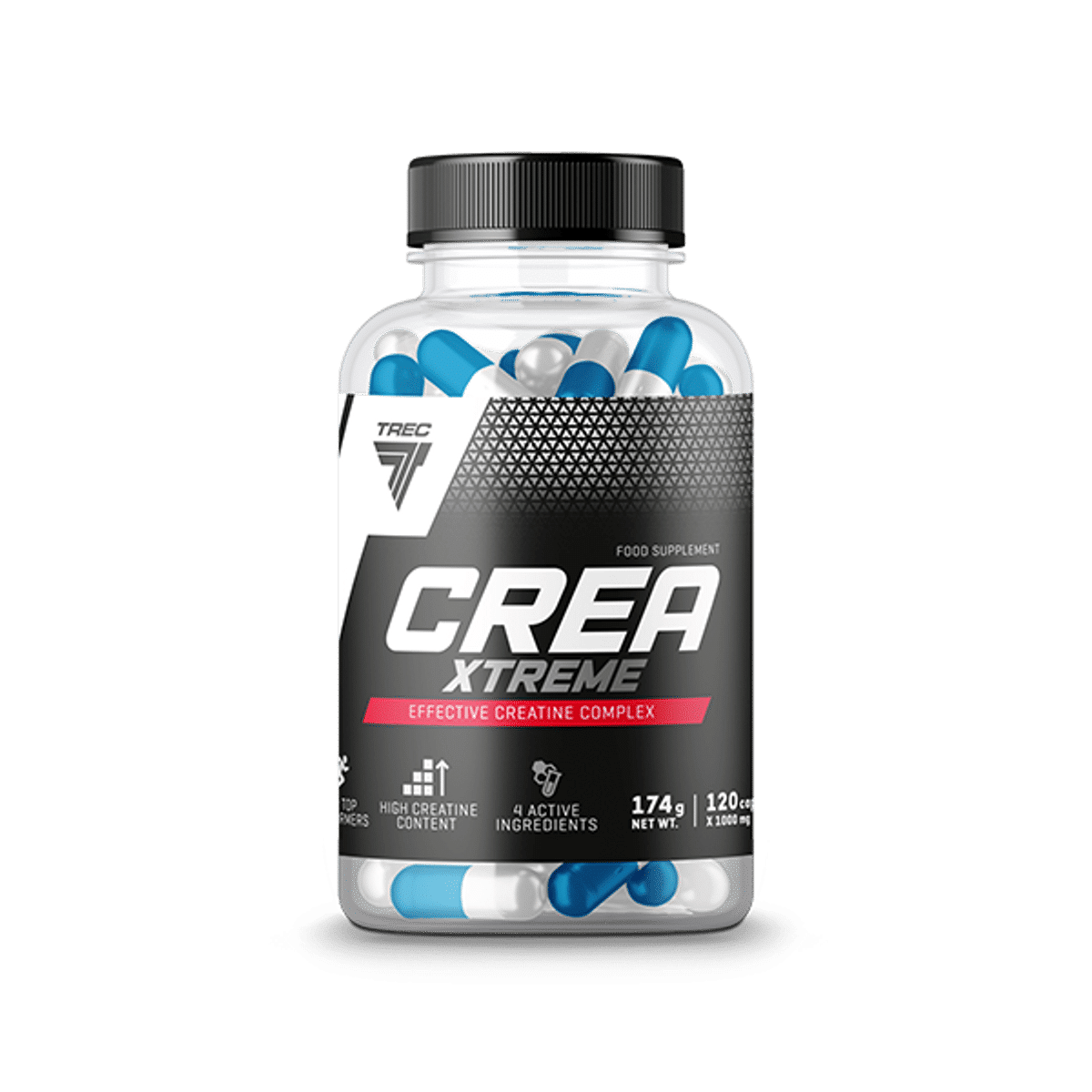 Trec Crea Xtreme, 120 caps - Kreatinblandning - JK-Shop