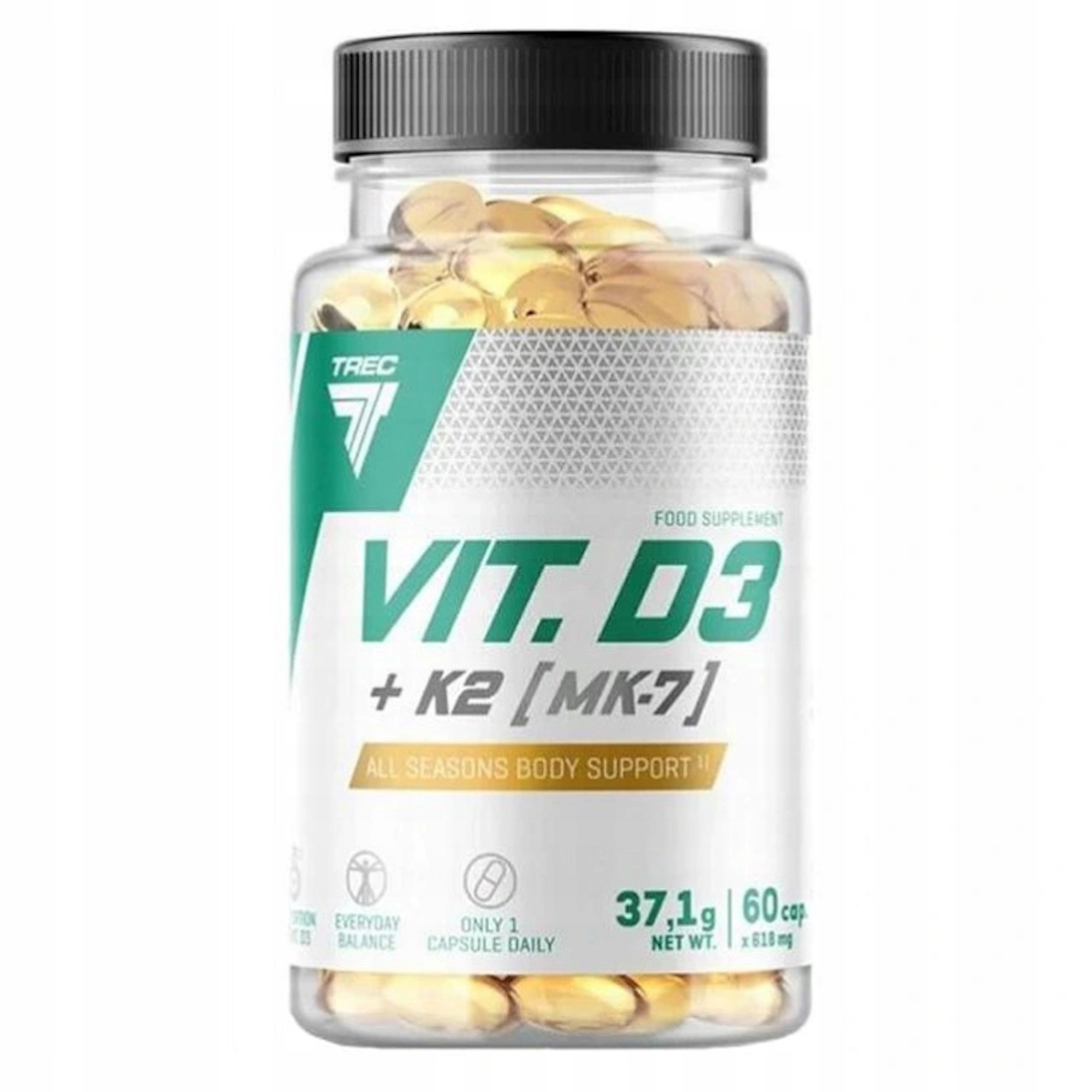 Trec Essence D3 K2 MK-7 90 caps - Mikronæringsstoffer - JK-Shop