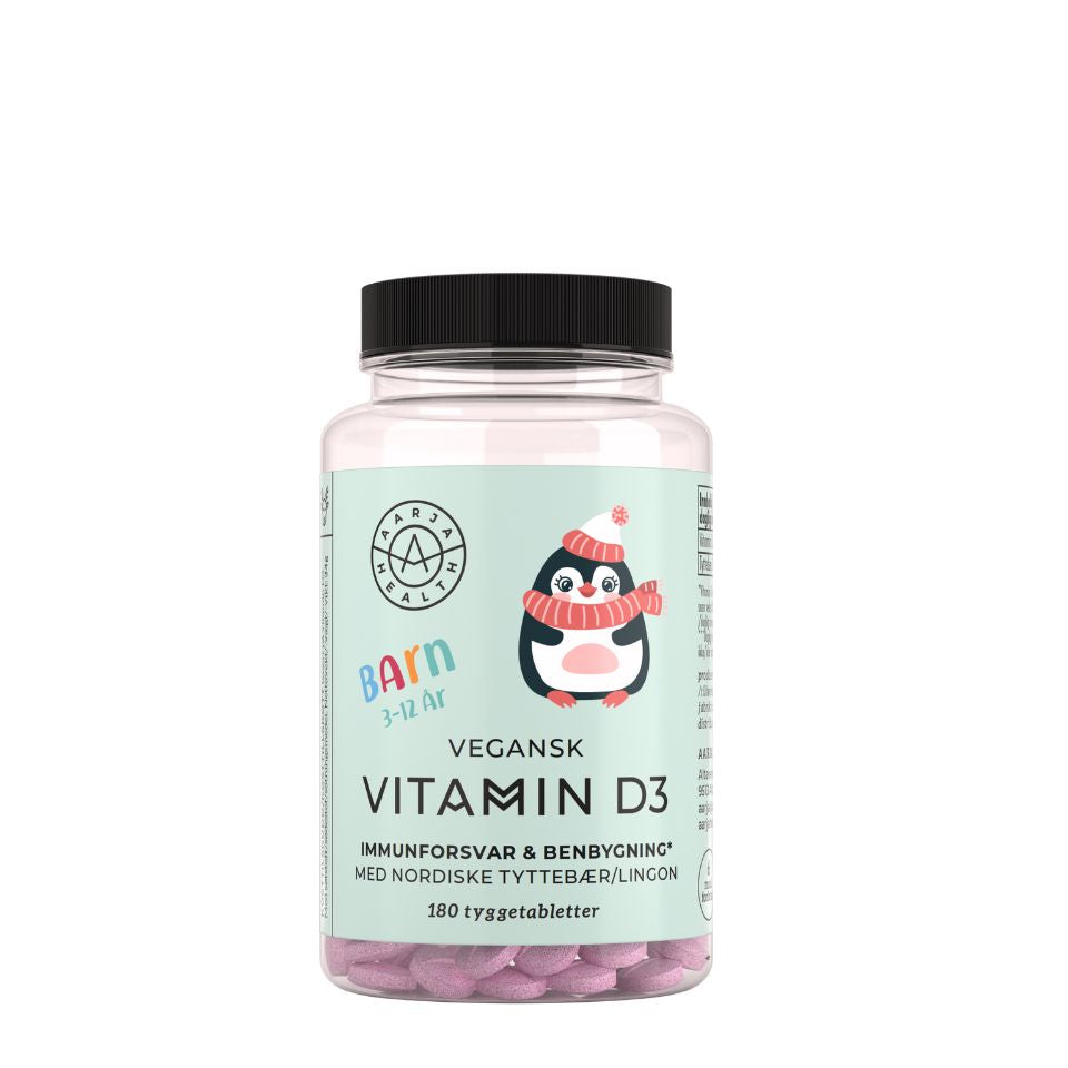 VITAMIN D3 & TYTTEBÆR FOR BARN - Vitaminer og kosttilskudd - JK-Shop