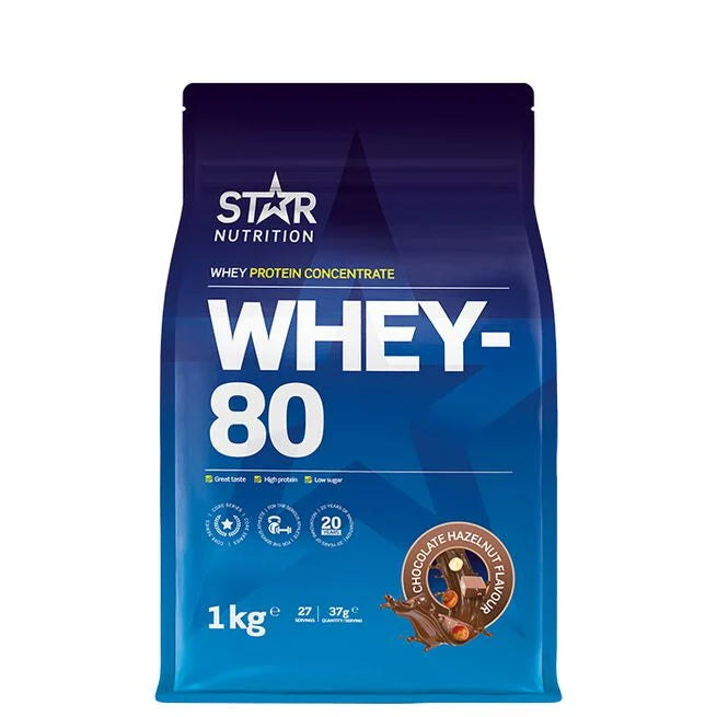 Whey-80 Myseprotein 1 kg Naturell - - JK-Shop