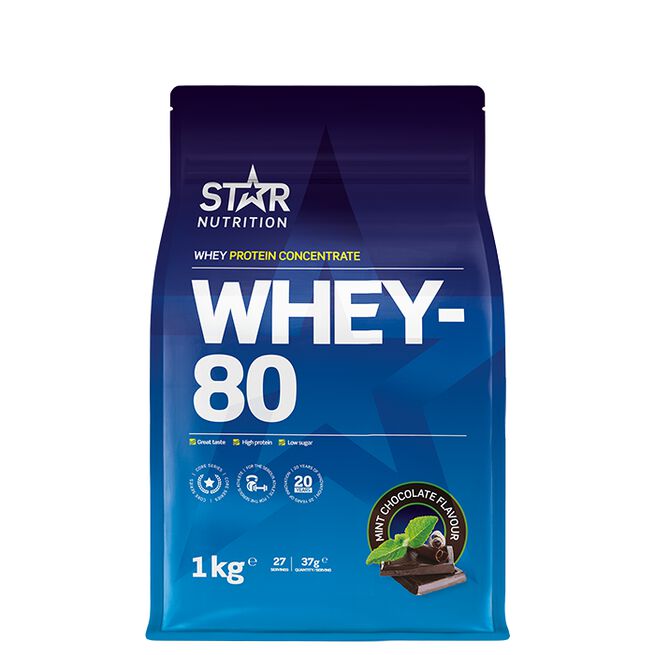 Whey-80 Myseprotein 1 kg Naturell - - JK-Shop