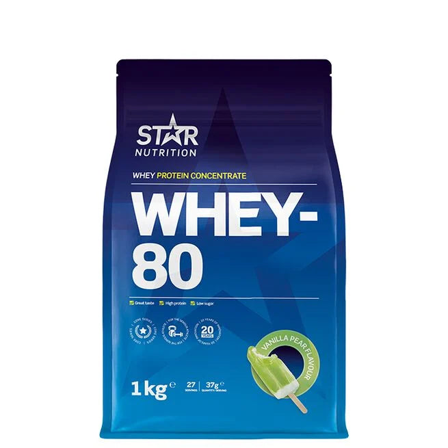 Whey-80 Myseprotein 1 kg Naturell - - JK-Shop