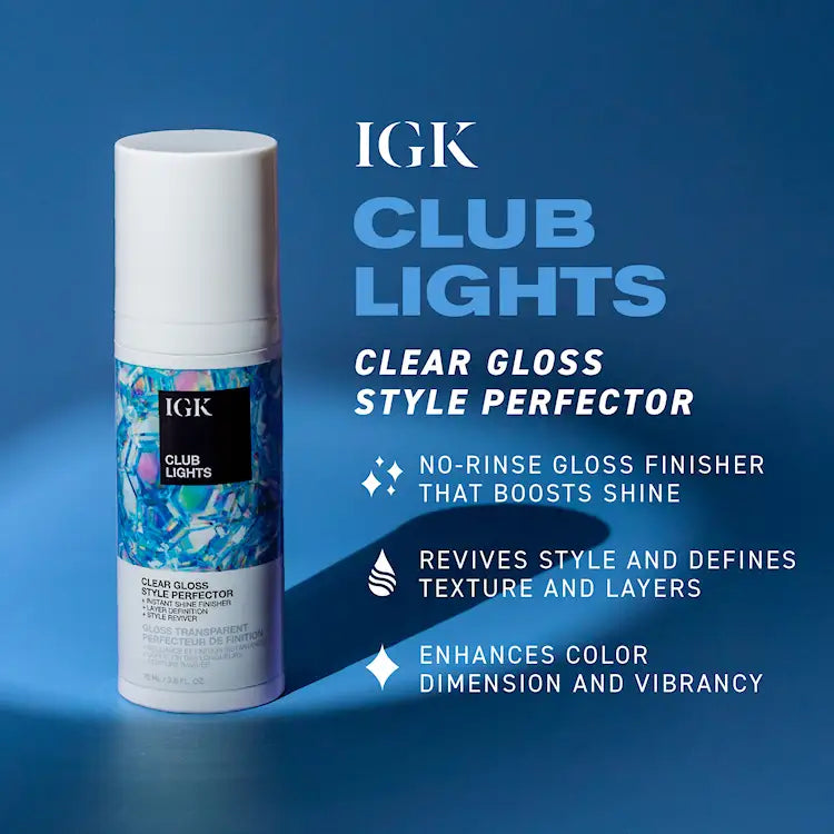IGK, Club Lights Clear Gloss Style Perfector 75ml