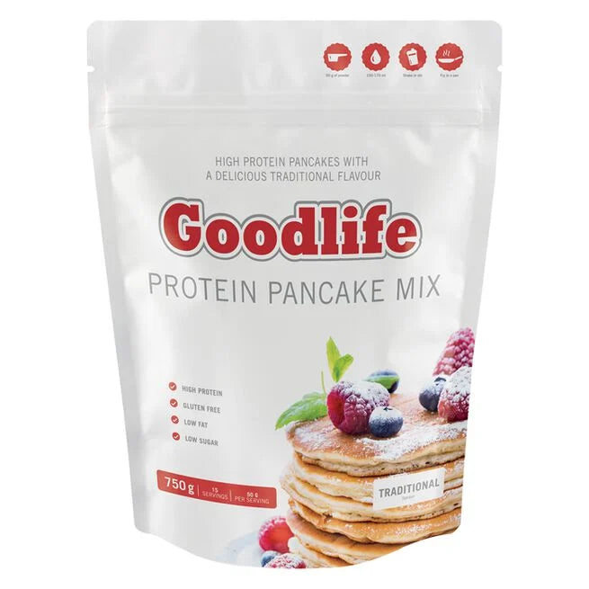 Goodlife Protein Pancakes 750 g, Traditional flavour & Chocolate