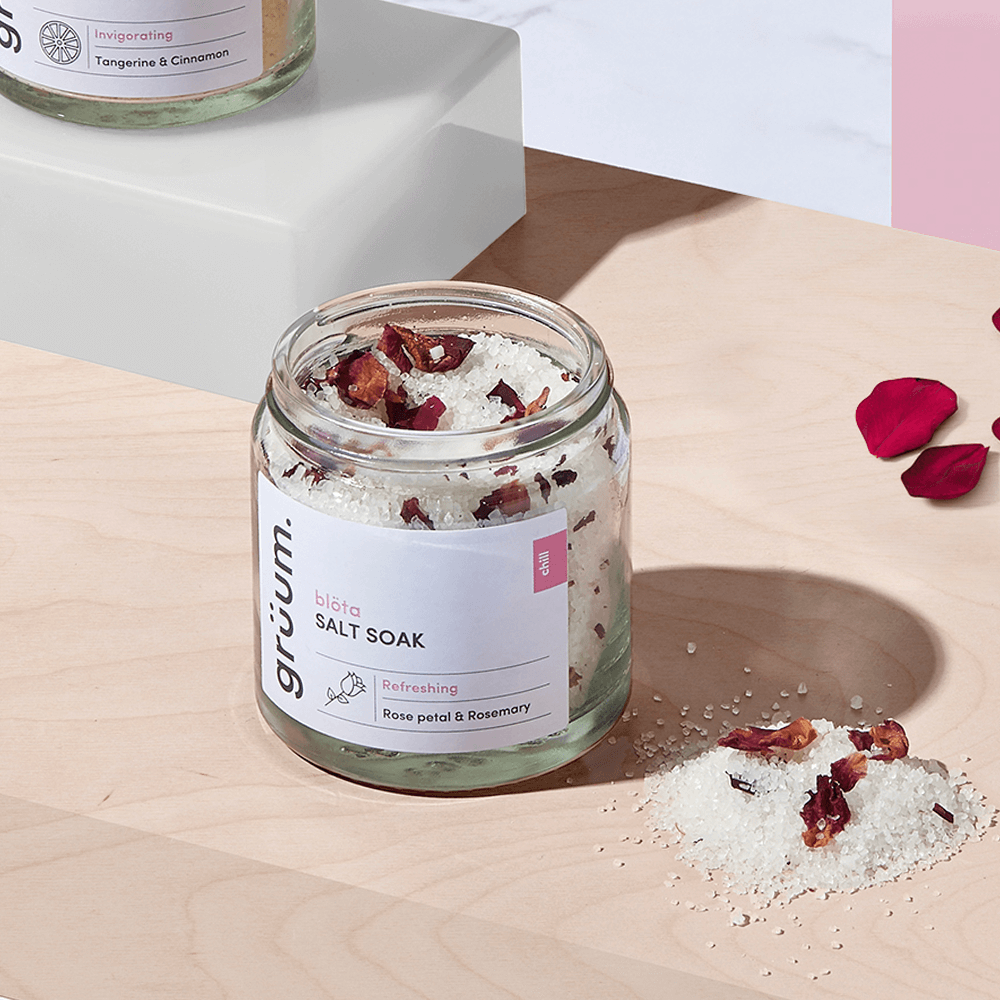 grüum blöta Salt Soak Rose Petal and Rosemary-Badesalt-JKSHOP