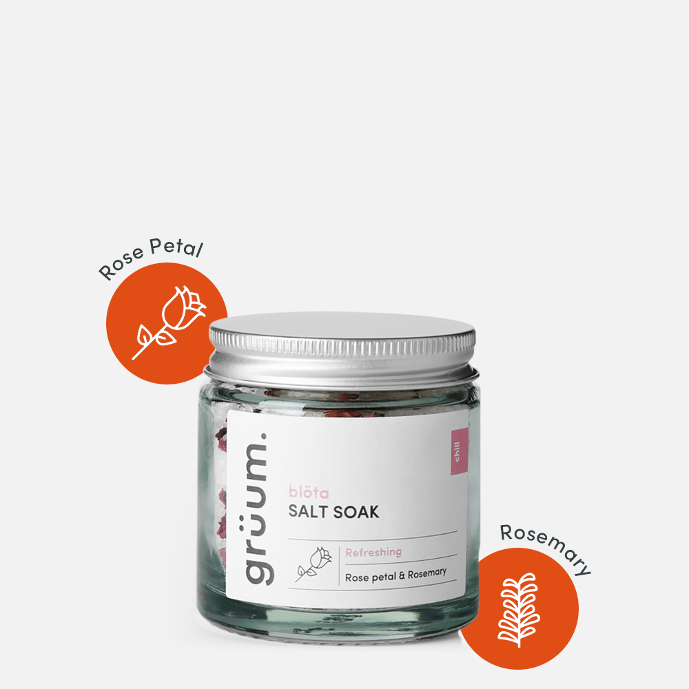 grüum blöta Salt Soak Rose Petal and Rosemary-Badesalt-JKSHOP
