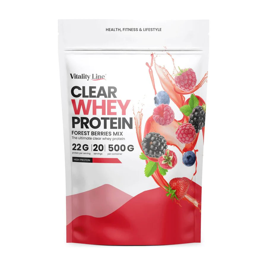 VITALITY LINE SPORT CLEAR WHEY FOREST BERRY,LEMON LIME & PEACH STRAWBERR 500 GR