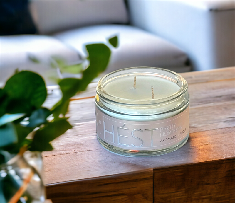 Terrigeno HÉST Aromatic Candle + rosenkvartsstener - Duftlys - JK-Shop